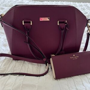 Kate Spade Burgundy Purse & Wallet